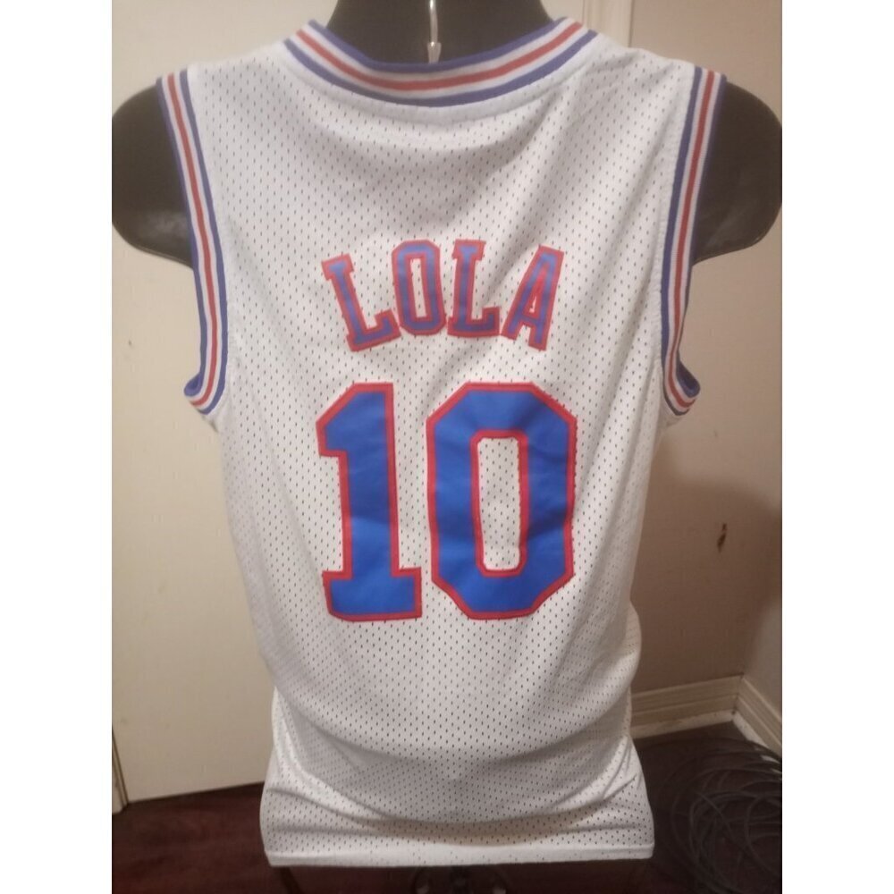 Looney Tunes Space Jam Tune Squad Basketball Jersey Adult Medium M Lola 10 White - Picture 4 of 8